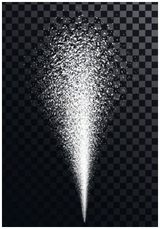 Figure 9 The electrolyte blew out as aerosol like smoke