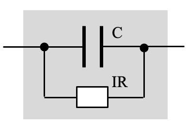 Fig. 1 Schematic diagram of capacitance and insulation resistance Fig. 1 Schematic diagram of capacitance and insulation resistance