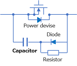 Fig. 2 Snubber network and capacitors