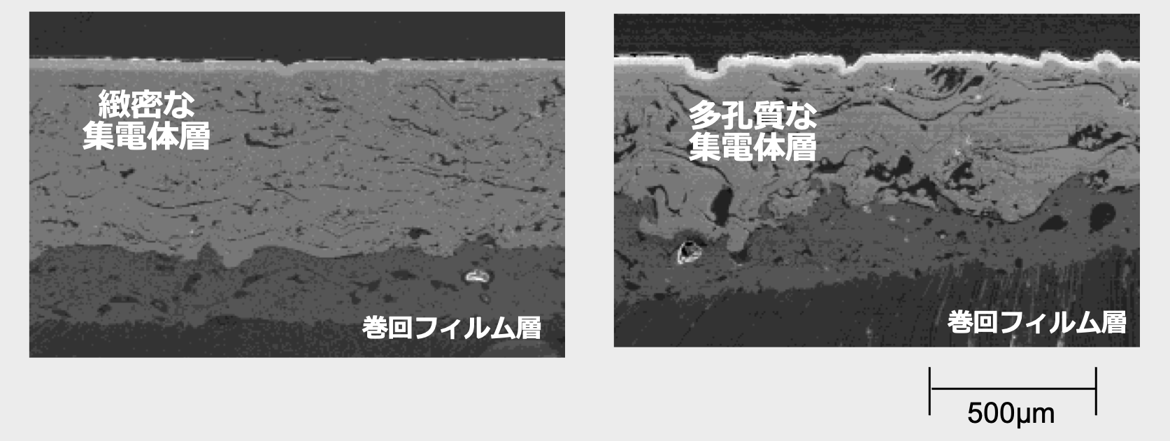図19 MF-capの集電体層の断面図 図19 MF-capの集電体層の断面図